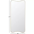 31" x 14" Gold Iron Frame Wall Mirror