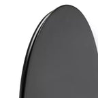 24" Round Matte Black Iron Frame Wall Mirror - 36.5"H