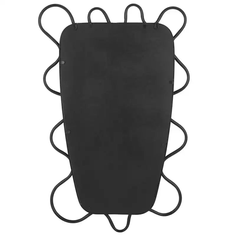 23.6" x 36.4" Wavy Black Metal Frame Wall Mirror