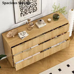 7 Drawer Dresser for Bedroom, 47W Wooden Chest of Drawers with Metal Handles, Fluted Dresser Storage Cabinet, TV Stand for Living Room