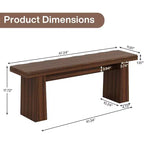 47" Wooden Entryway Bench with Sturdy Frame - Kitchen, Bedroom, Living Room or Hallway