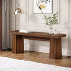 47" Wooden Entryway Bench with Sturdy Frame - Kitchen, Bedroom, Living Room or Hallway