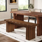 47" Wooden Entryway Bench with Sturdy Frame - Kitchen, Bedroom, Living Room or Hallway