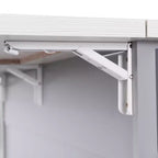 Kitchen Island with Trash Can Storage, Drop Leaf, Spice Rack, Adjustable Shelf, Rolling Kitchen Cart