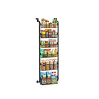 Over The Door Organizer, 6-Tier Metal Pantry Organization, Over Door Hanging Organizer With Adjustable Baskets For Home Kitchen Laundry Room