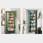 Over The Door Organizer, 6-Tier Metal Pantry Organization, Over Door Hanging Organizer With Adjustable Baskets For Home Kitchen Laundry Room
