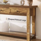 70.9" Farmhouse Console Table with 3 Drawers and Storage Shelf - Sofa Table for Entryway, Hallway or Foyer