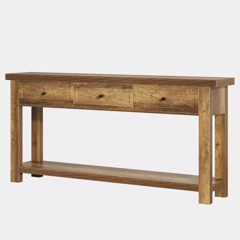 70.9" Farmhouse Console Table with 3 Drawers and Storage Shelf - Sofa Table for Entryway, Hallway or Foyer