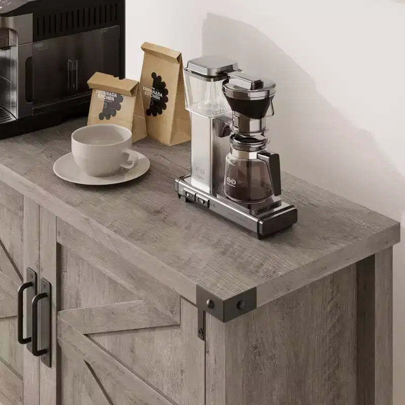 Sofa Tables with Double Door, Console Table with Storage Shelf and Open Shelf, Wooden Console Table, Entryway Table for Kitchen, Dining Room