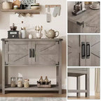 Sofa Tables with Double Door, Console Table with Storage Shelf and Open Shelf, Wooden Console Table, Entryway Table for Kitchen, Dining Room