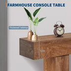 63 Long Console Table for Entryway - Farmhouse Sofa Table Behind Couch, Hallway & Living Room Table, Rustic Wood Entry Table for Foyer, Home Decor