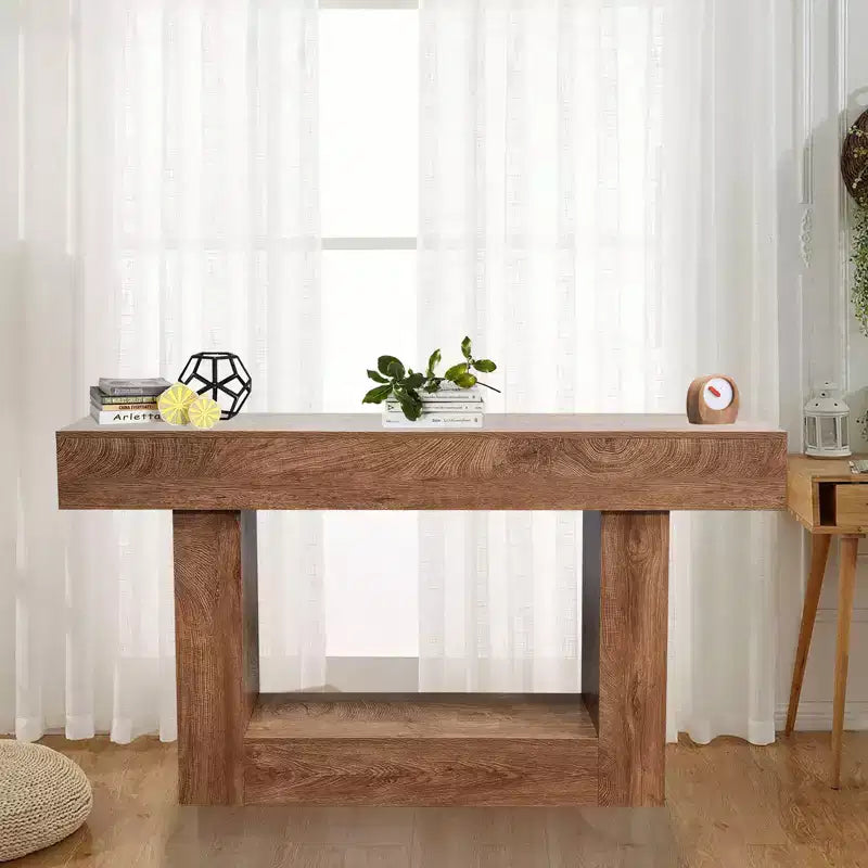 63 Long Console Table for Entryway - Farmhouse Sofa Table Behind Couch, Hallway & Living Room Table, Rustic Wood Entry Table for Foyer, Home Decor