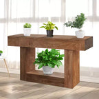 63 Long Console Table for Entryway - Farmhouse Sofa Table Behind Couch, Hallway & Living Room Table, Rustic Wood Entry Table for Foyer, Home Decor