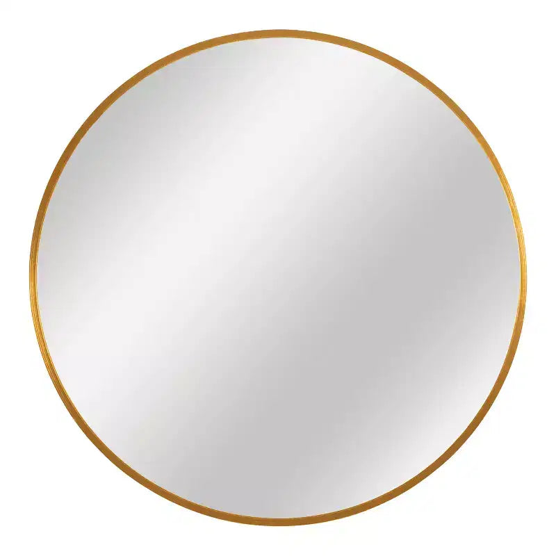 20" Round Hanging Mirror - Gold Aluminum Alloy Thin Edge
