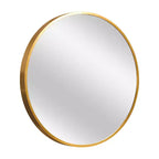 20" Round Hanging Mirror - Gold Aluminum Alloy Thin Edge