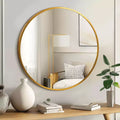 20" Round Hanging Mirror - Gold Aluminum Alloy Thin Edge