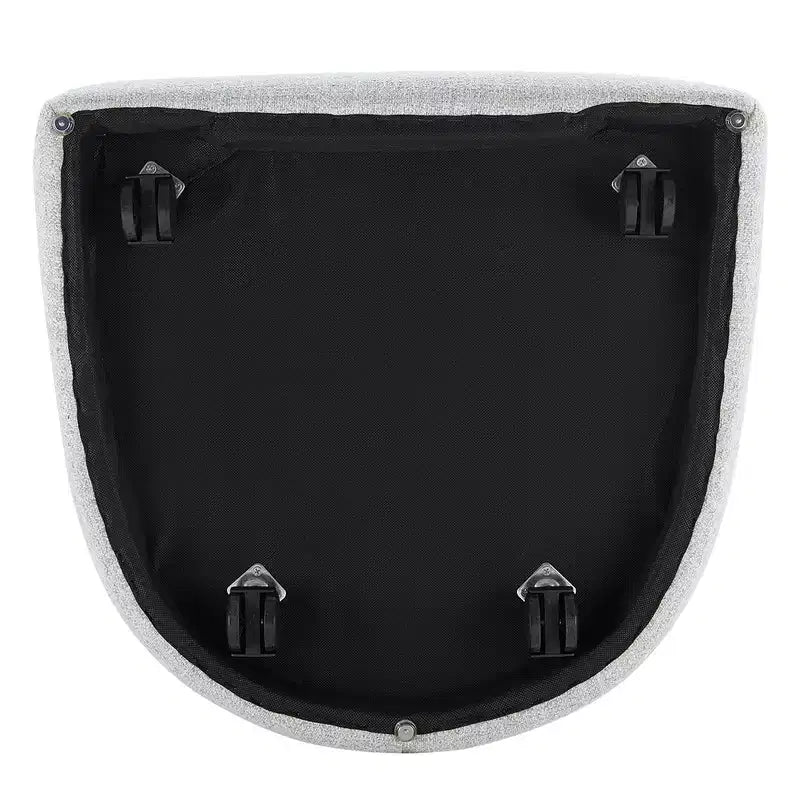 Modern Barrel Dining Chair with Caster Wheels and Open Back - No Assembly Required