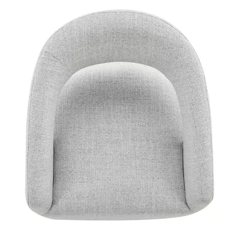 Modern Barrel Dining Chair with Caster Wheels and Open Back - No Assembly Required