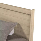 King Platform Bed with Integrated Headboard - Oslo Oak, 12-Piece LVL Slat System