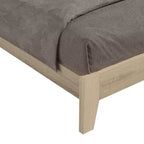 King Platform Bed with Integrated Headboard - Oslo Oak, 12-Piece LVL Slat System