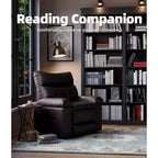 Oversized Recliner Chair with Heat and Massage - 360° Swivel, Manual Rocking, Faux Leather