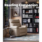 Oversized Recliner Chair with Heat and Massage - 360° Swivel, Manual Rocking, Faux Leather