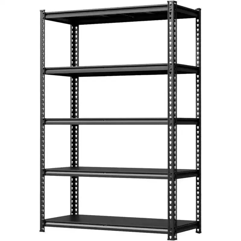 5-Tier Storage Shelves,Steel Garage Shelving Unit,Adjustable Industrial Rack,Matte Metal Standing Shelf for Warehouse,Basement,Kitchen,Workshop