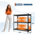 5-Tier Storage Shelves,Steel Garage Shelving Unit,Adjustable Industrial Rack,Matte Metal Standing Shelf for Warehouse,Basement,Kitchen,Workshop