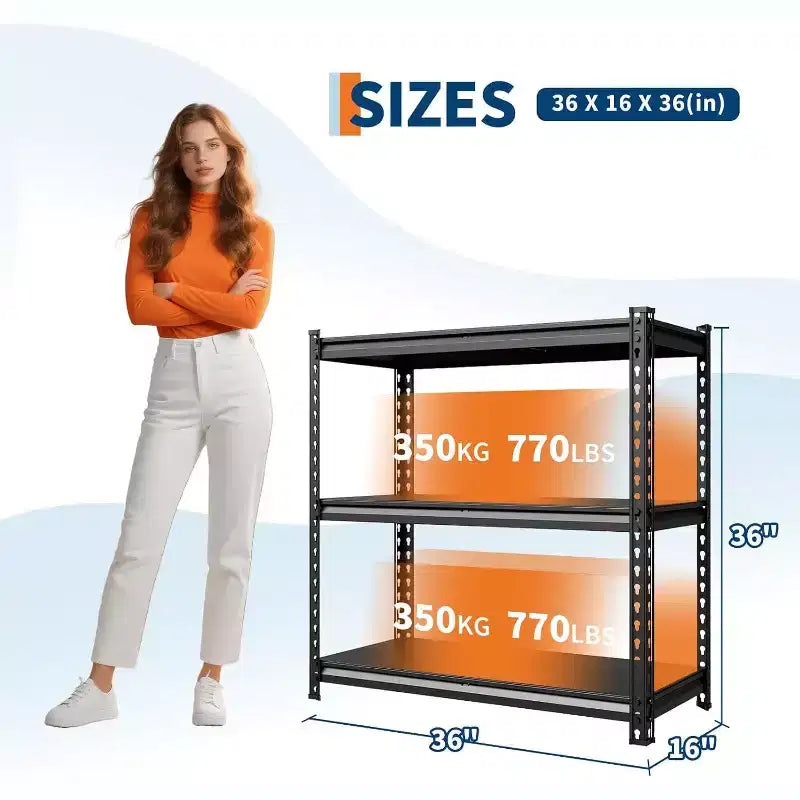 5-Tier Storage Shelves,Steel Garage Shelving Unit,Adjustable Industrial Rack,Matte Metal Standing Shelf for Warehouse,Basement,Kitchen,Workshop