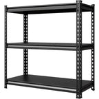 5-Tier Storage Shelves,Steel Garage Shelving Unit,Adjustable Industrial Rack,Matte Metal Standing Shelf for Warehouse,Basement,Kitchen,Workshop