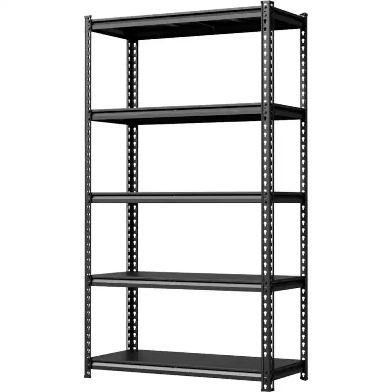 5-Tier Storage Shelves,Steel Garage Shelving Unit,Adjustable Industrial Rack,Matte Metal Standing Shelf for Warehouse,Basement,Kitchen,Workshop