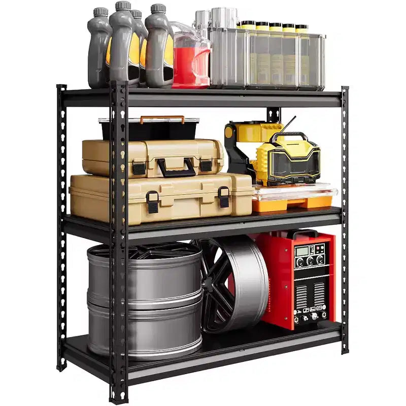 5-Tier Storage Shelves,Steel Garage Shelving Unit,Adjustable Industrial Rack,Matte Metal Standing Shelf for Warehouse,Basement,Kitchen,Workshop