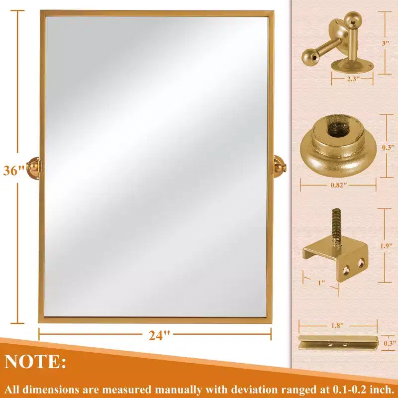 39x30" Iron Right Angle Rectangle Hanging Mirror - Black Grid