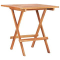 Bistro Table Natural Teak Solid teak wood 23.6x23.6x25.6 in