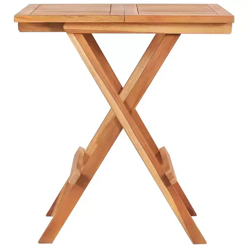 Table de bistrot Teck naturel Bois de teck massif 60x60x65 cm