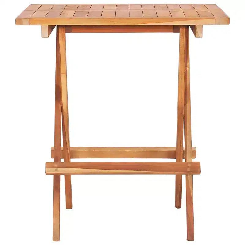 Table de bistrot Teck naturel Bois de teck massif 60x60x65 cm