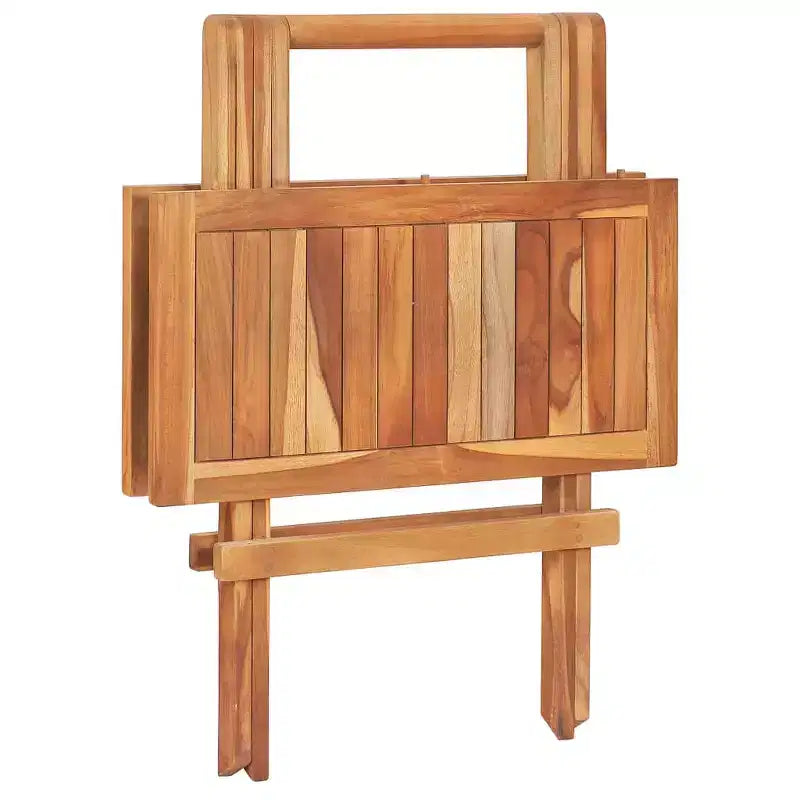 Table de bistrot Teck naturel Bois de teck massif 60x60x65 cm