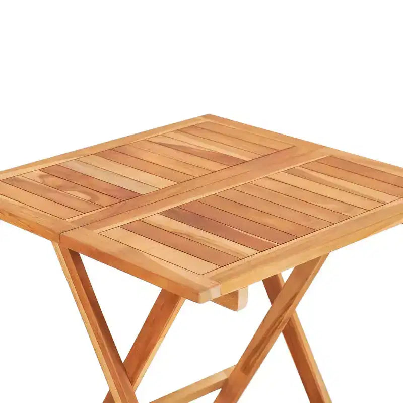 Table de bistrot Teck naturel Bois de teck massif 60x60x65 cm