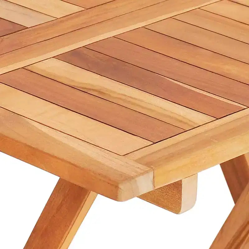 Table de bistrot Teck naturel Bois de teck massif 60x60x65 cm