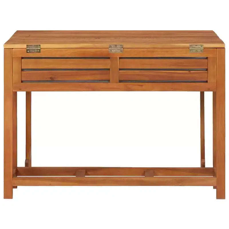 vidaXL Table jardinière de jardin avec 2 chaises de bistrot en bois d'acacia massif