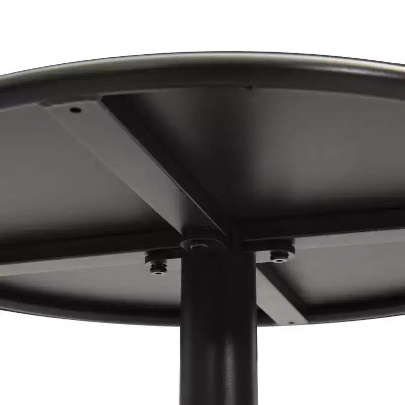 vidaXL Table de bistro ronde Noir 50x72 cm Acier
