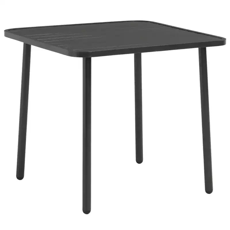 vidaXL Patio Table Outdoor Dining Table Garden Furniture for Deck Porch Steel