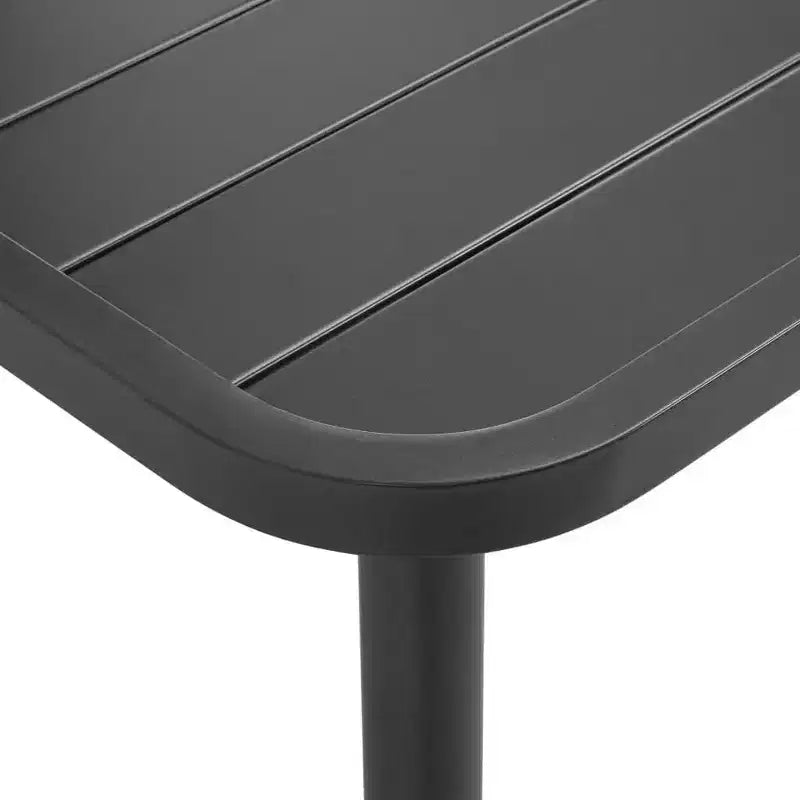 vidaXL Table de patio Table à manger d'extérieur Meubles de jardin pour terrasse Porche Acier