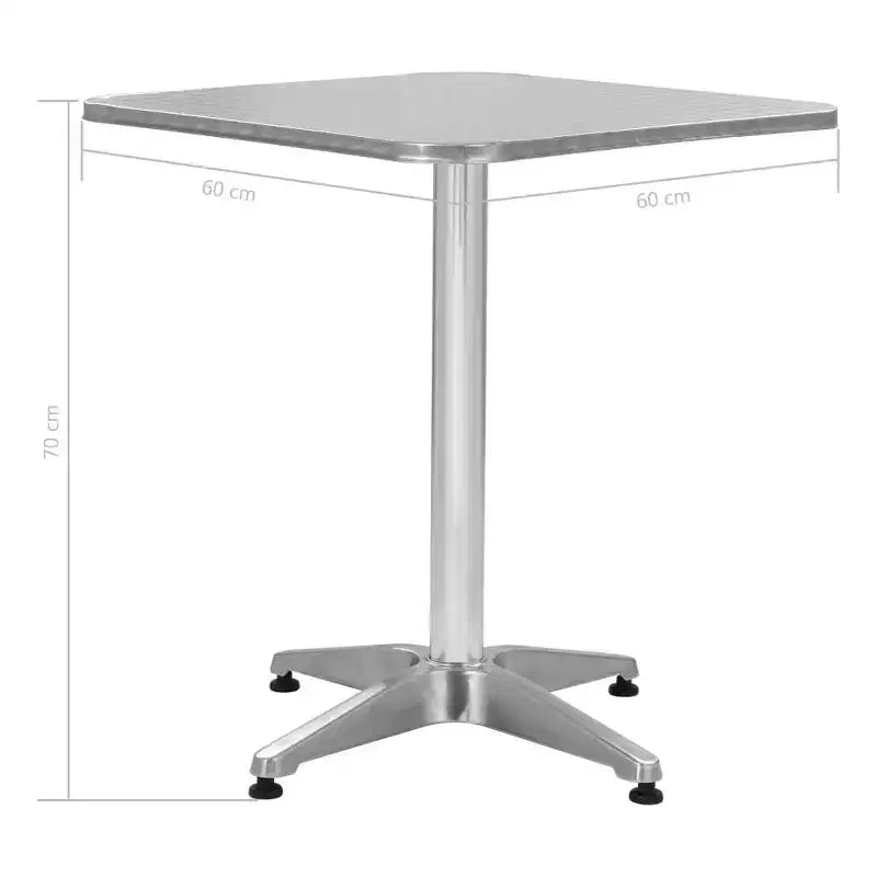 vidaXL Table de Bistro Table d'appoint Extérieure Meuble de Jardin Patio Terrasse Aluminium