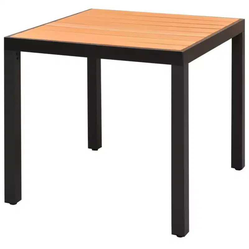 vidaXL Patio Table Outdoor Garden Dining Table Patio Furniture Aluminum and WPC