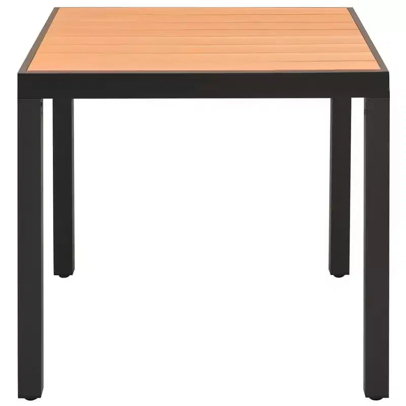 vidaXL Table de patio Table à manger de jardin extérieure Mobilier de patio Aluminium et WPC