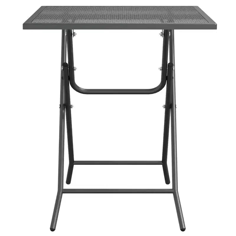 vidaXL Table de bistro en maille d'acier déployé - 60 x 60 x 72 cm