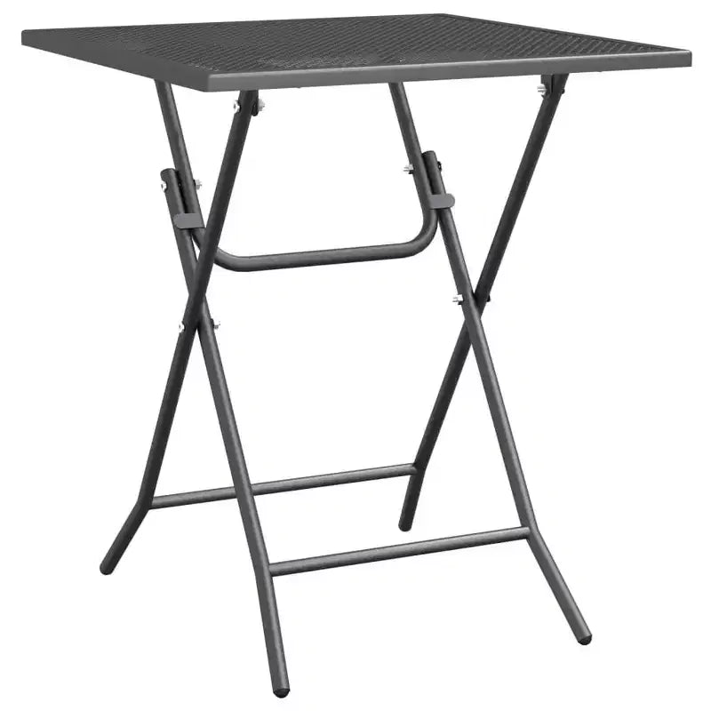 vidaXL Table de bistro en maille d'acier déployé - 60 x 60 x 72 cm