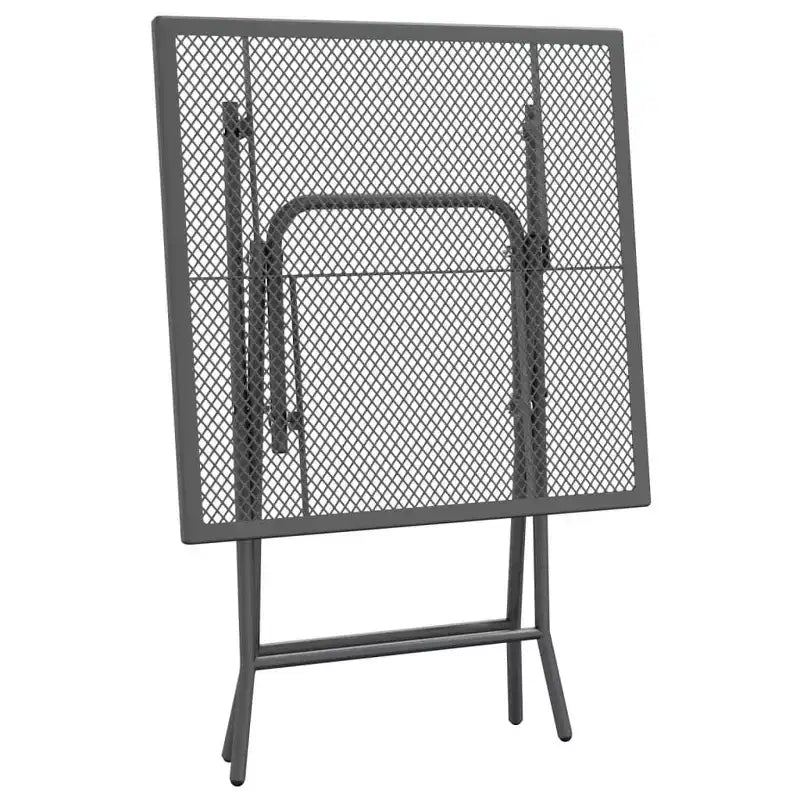 vidaXL Table de bistro en maille d'acier déployé - 60 x 60 x 72 cm