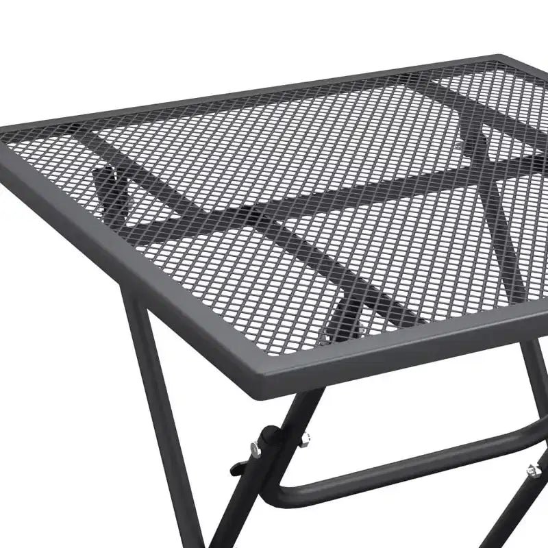 vidaXL Table de bistro en maille d'acier déployé - 60 x 60 x 72 cm